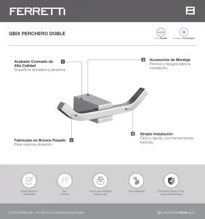 Perchero Doble Qbix - Image 2