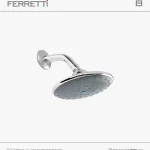 Ducha española Polux de 6" abs con brazo corto cromado