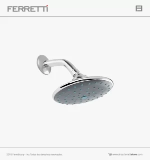 Ducha española Polux de 6" abs con brazo corto cromado