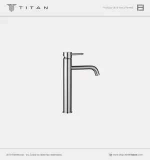 Grifería Urano Monocomando Lavatorio Alto al Mueble Titan