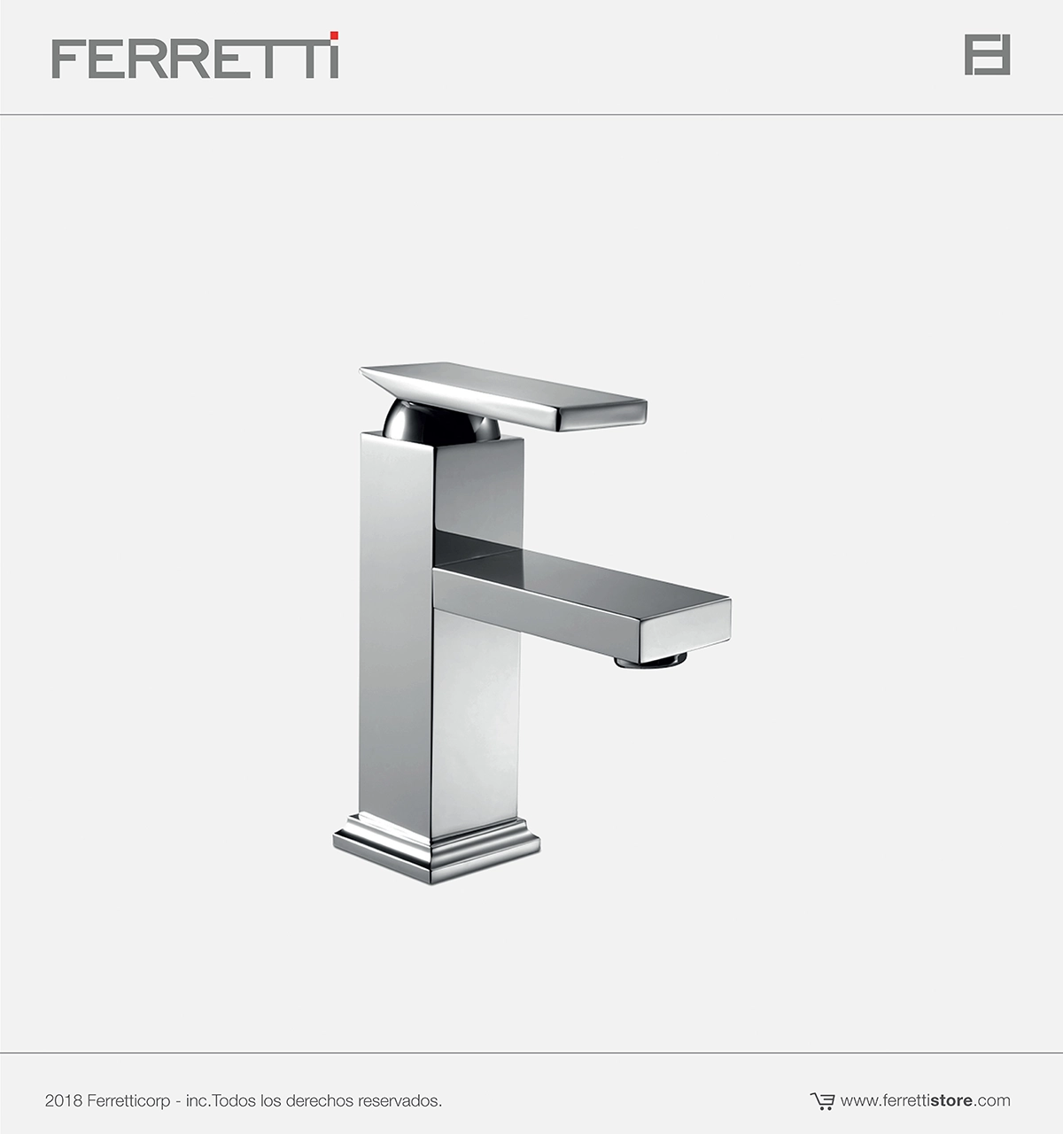 FA8297-1 Grifería Qbix Max Monocomando Pico Bajo Lavatorio al Mueble - Image 1