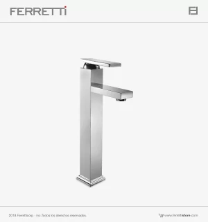 Grifería Qbix Max Monocomando Pico Alto Lavatorio al Mueble