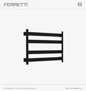 Toallero Eléctrico Vulcano Negro Mate 50x60 cm - Image 2