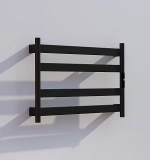 Toallero Eléctrico Vulcano Negro Mate 50x60 cm