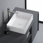 Lavatorio cerámico blanco Slim QBIX A50 Q2 Ferretti 50x34x11cm