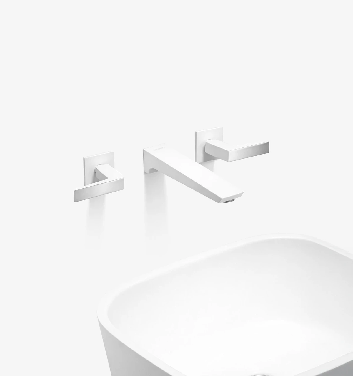 FA7150-1 Atenas Mezcladora 8" A La Pared Blanca Ferretti Signature - Image 1