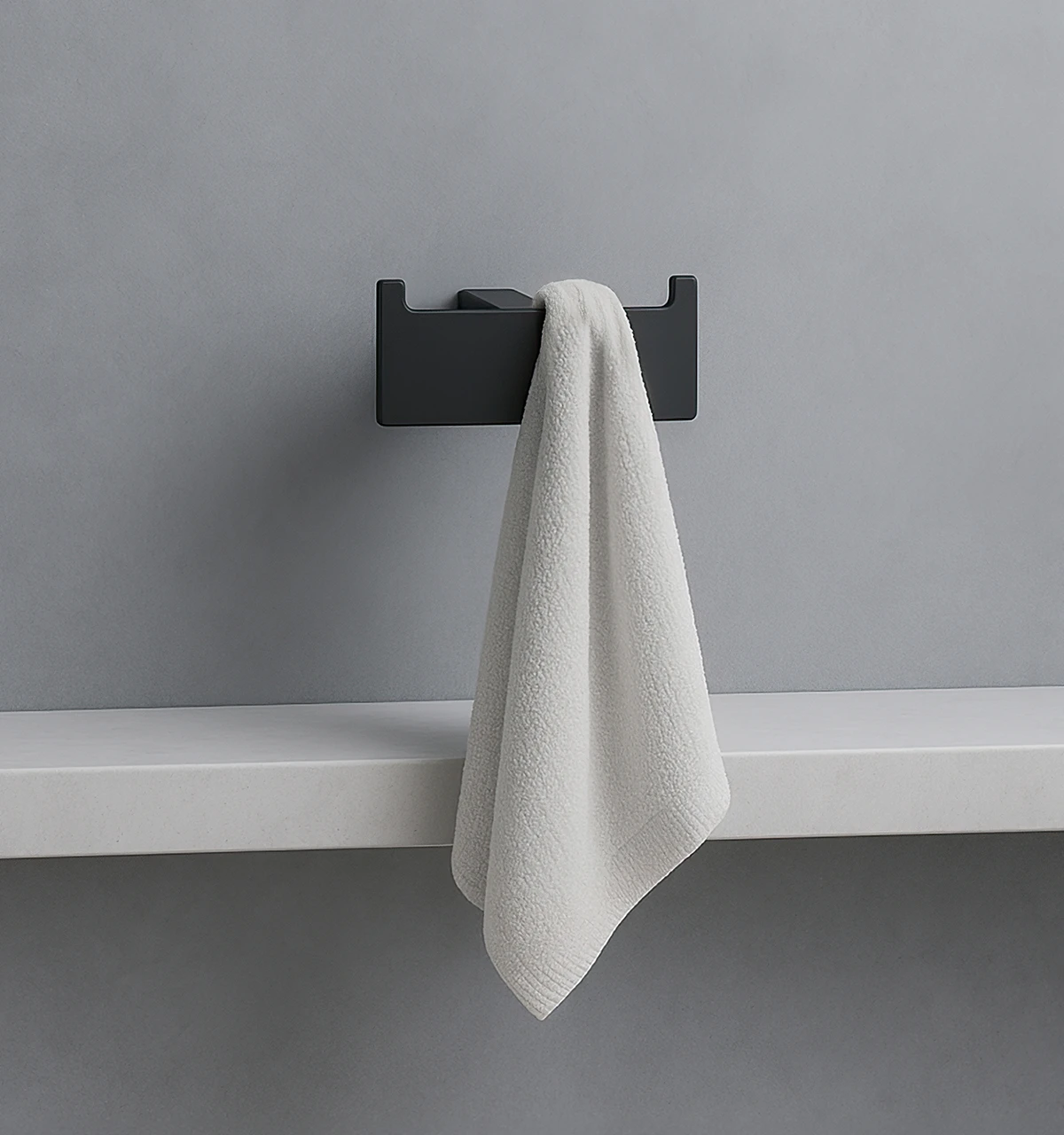 FA1931-flatt-minimal-perchero-doble-negro Perchero Doble Flatt Minimal Negro Ferretti - Image 1