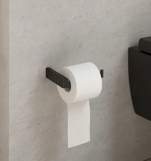 Porta Papel Flatt Minimal Negro