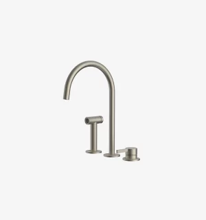 Ares Con Ducha De Mano Y Mando Satinada De Cocina Ferretti