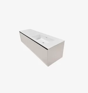Mueble de Baño Kronos Latte de 1200x470x410Mm con Tablero Matt Signature