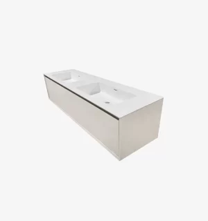 Mueble de Baño Kronos Latte De 1600x470x400Mm Con Tablero de Matt Signature