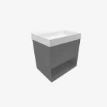 Mueble de Baño Kronos Dark Grey De 600x460x623Mm con Tablero Matt Signature