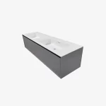 Mueble de Baño Kronos Dark Grey De 1600x470x410Mm con Tablero Matt Signature