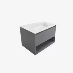 Mueble de Baño Kronos Dark Grey De 800x470x510Mm con Tablero Matt Signature