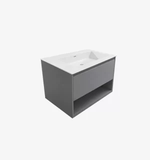 Mueble de Baño Kronos Dark Grey De 800x470x510Mm con Tablero Matt Signature