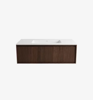 Mueble de Baño Strattos Nogal De 1200x480x419Mm con Tablero Matt Signature