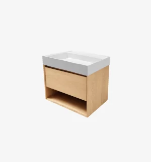 Mueble de Baño Kronos Roble De 600x460x623Mm con Tablero Matt Ferretti Signature