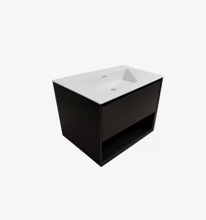 Mueble de Baño Kronos Dark Oak De 800x470x510Mm con Tablero Matt Signature