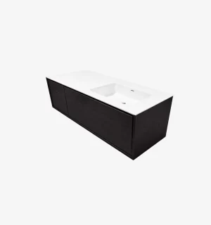 Mueble de Baño Kronos Dark Oak De 1200x470x410Mm con Tablero Matt Signature