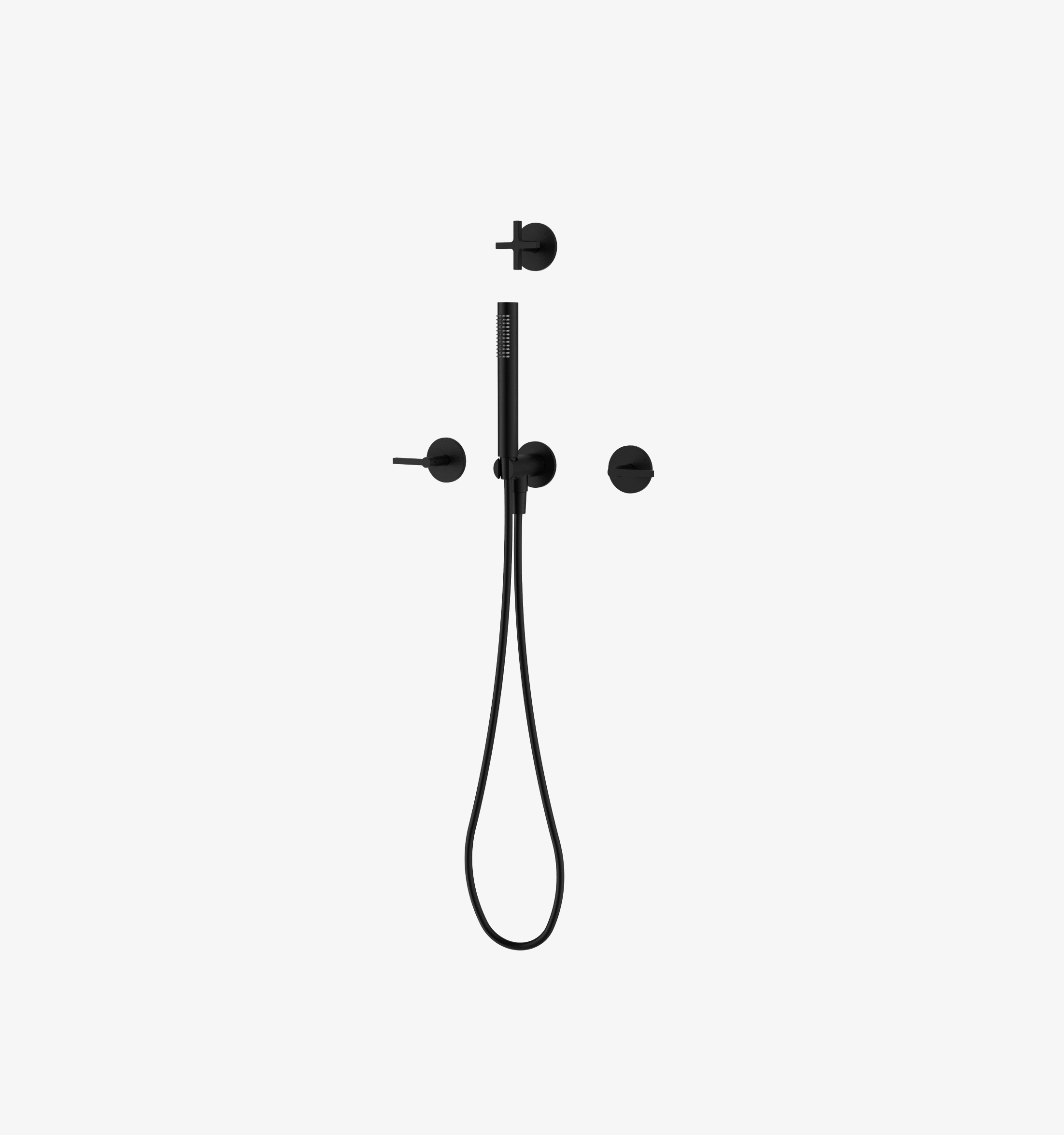 FA5175-griferia-1 Axis Mezcladora de Ducha Con Desviador y Ducha de Mano Negro Mate Ferretti - Image 1