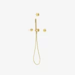 Axis Mezcladora de Ducha Con Desviador y Ducha de Mano Dorada Brillante Ferretti