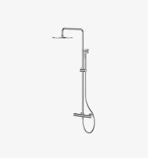 Holland Columna de Ducha con Cabeza Slim 250Mm y Ducha de Mano Cromado Ferretti