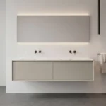 Mueble de Baño Kronos Latte De 1600x470x400Mm Con Tablero de Matt Signature