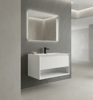 Mueble de Baño Kronos Cappuccino De 800x470x510Mm con Tablero Matt Signature