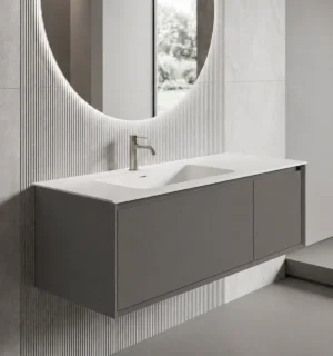 Mueble de Baño Kronos Dark Grey De 1200x470x410Mm con Tablero Matt Signature