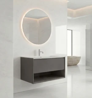 Mueble de Baño Kronos Dark Grey De 800x470x510Mm con Tablero Matt Signature