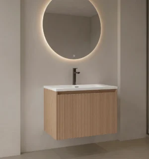 Mueble de Baño Alpha Roble De 600x470x470Mm con Tablero Matt Signature