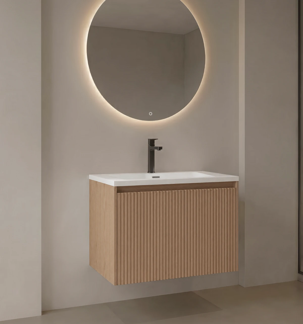 portada-mueble-FA12853 Mueble de Baño Alpha Roble De 600x470x470Mm con Tablero Matt Signature - Image 1