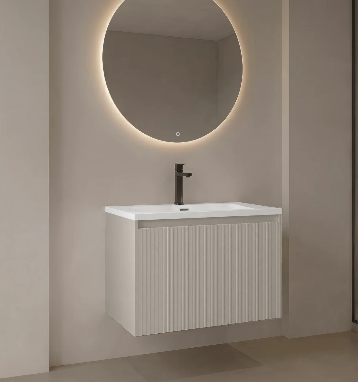 portada-mueble-FA12854 Mueble de Baño Alpha Latte De 600x470x470Mm con Tablero Matt Signature - Image 1