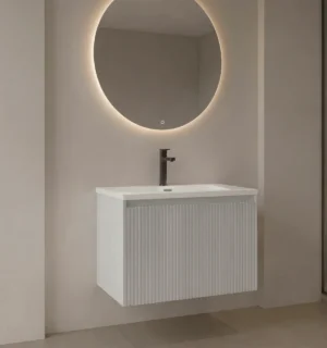 Mueble de Baño Alpha Cappuccino De 600x470x470Mm con Tablero Matt Signature