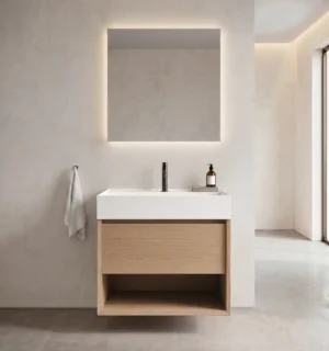 Mueble de Baño Kronos Roble De 600x460x623Mm con Tablero Matt Signature