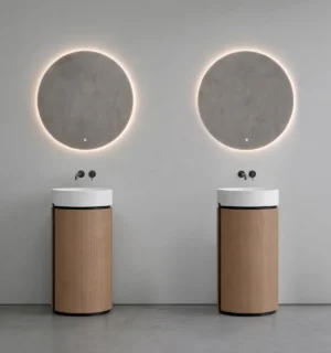 Mueble de Baño Apolo Roble De 450x450x835Mm con Tablero Matt Signature